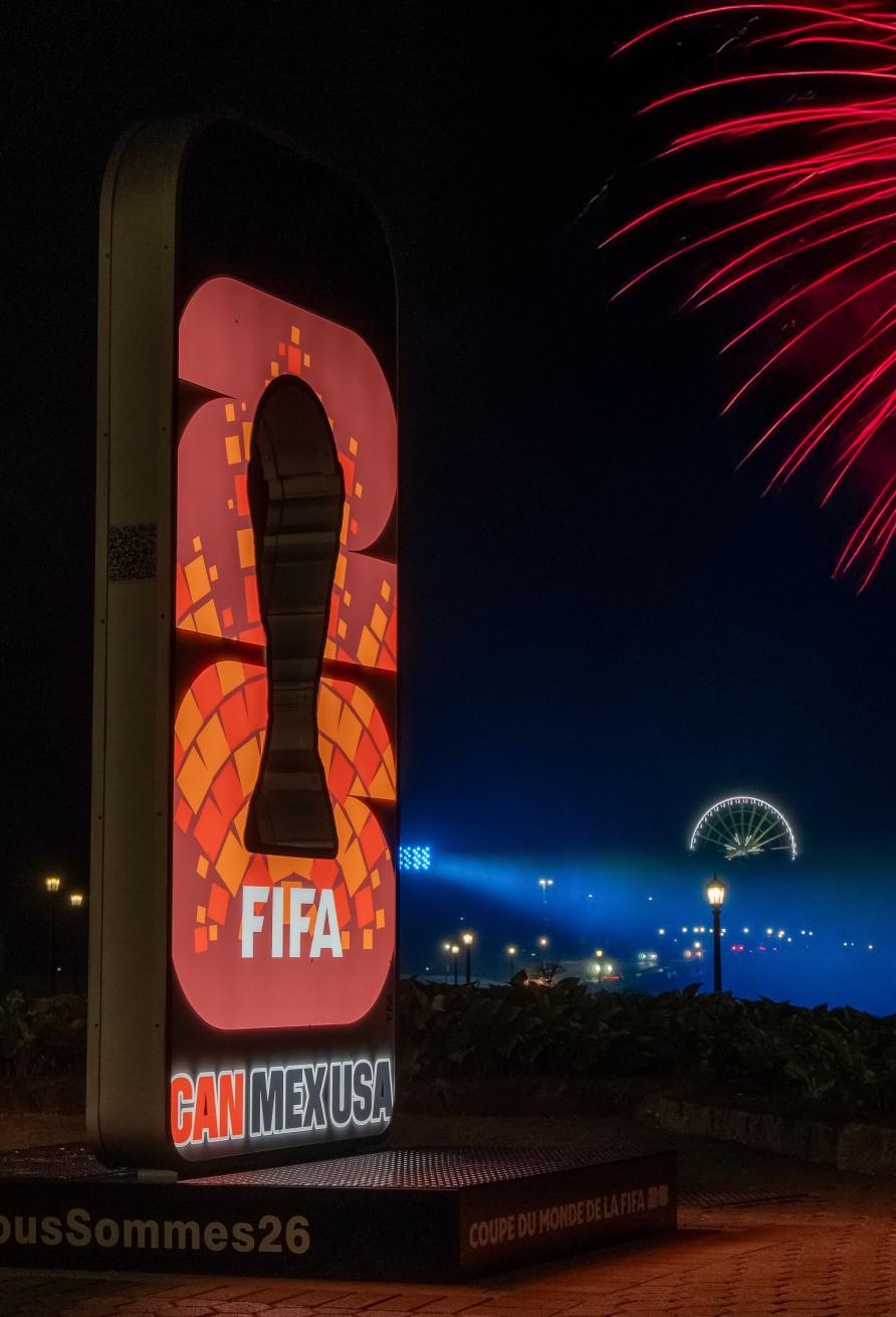 FIFA World Cup 2026 Countdown Clock in Niagara Falls Canada